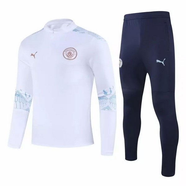 Survetement Manchester City 2020-21 Blanc Bleu